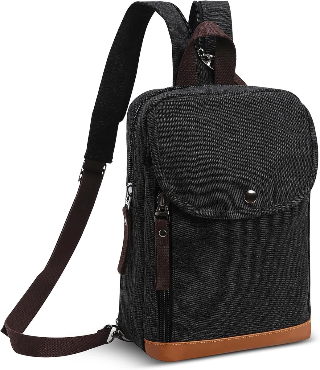 Men Crossbody Bag Portable Backpack Durable Messenger Bag Lightweight Sling Bag for Work Travel Vacations Men Shoulder - ShopVlot