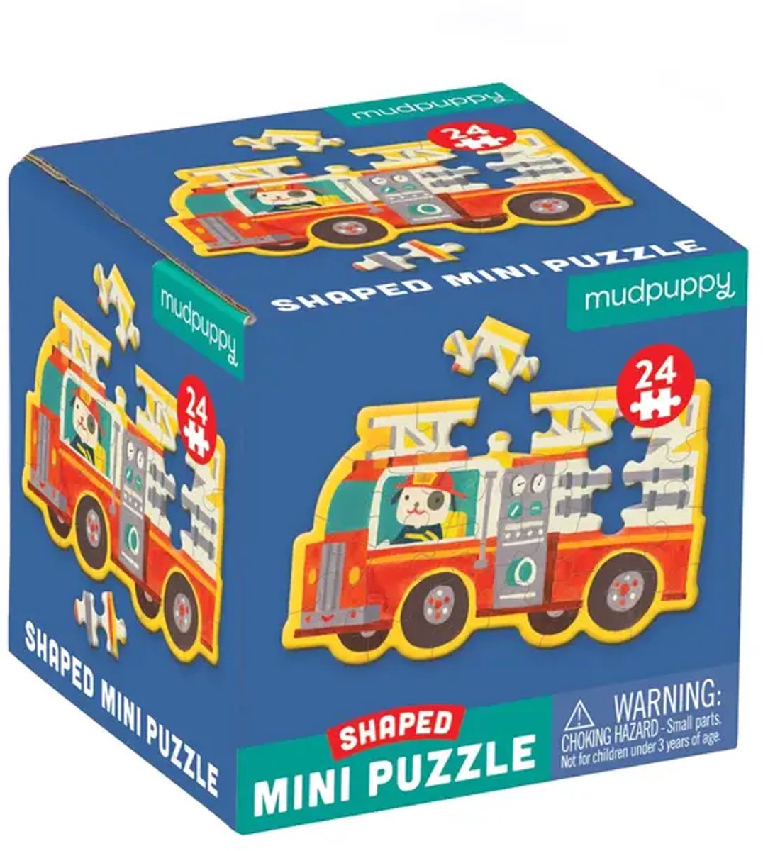 Mudpuppy - Shaped mini puzzel - Brandweer - 24 stukjes
