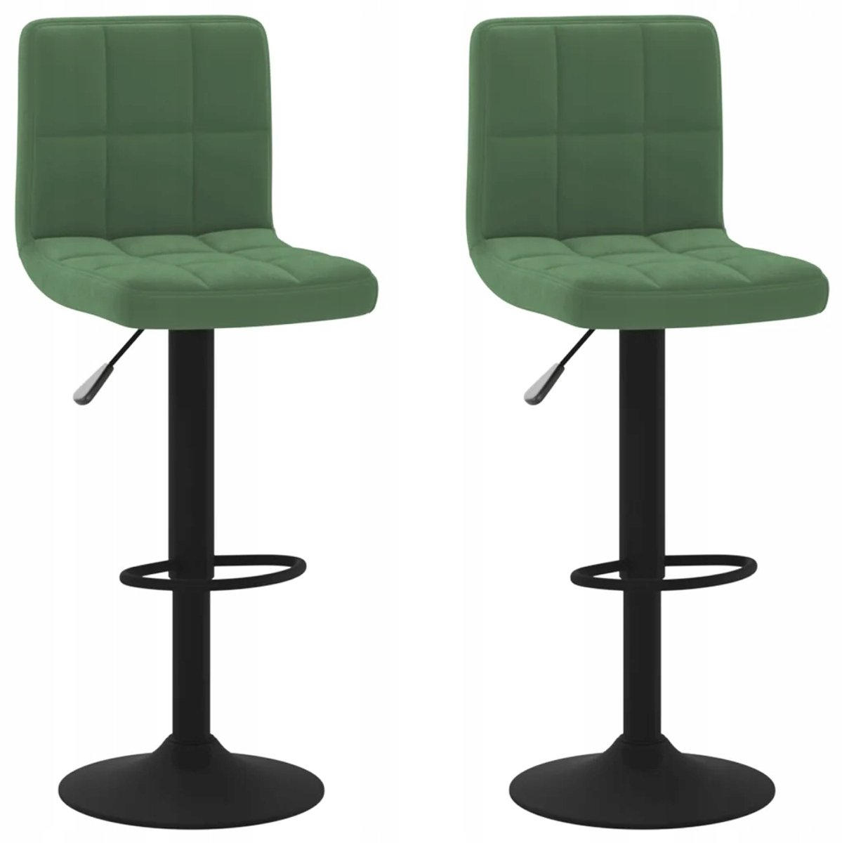 Fluwelen barkruk donkergroen, 40x47x(90-111) cm, verstelbaar