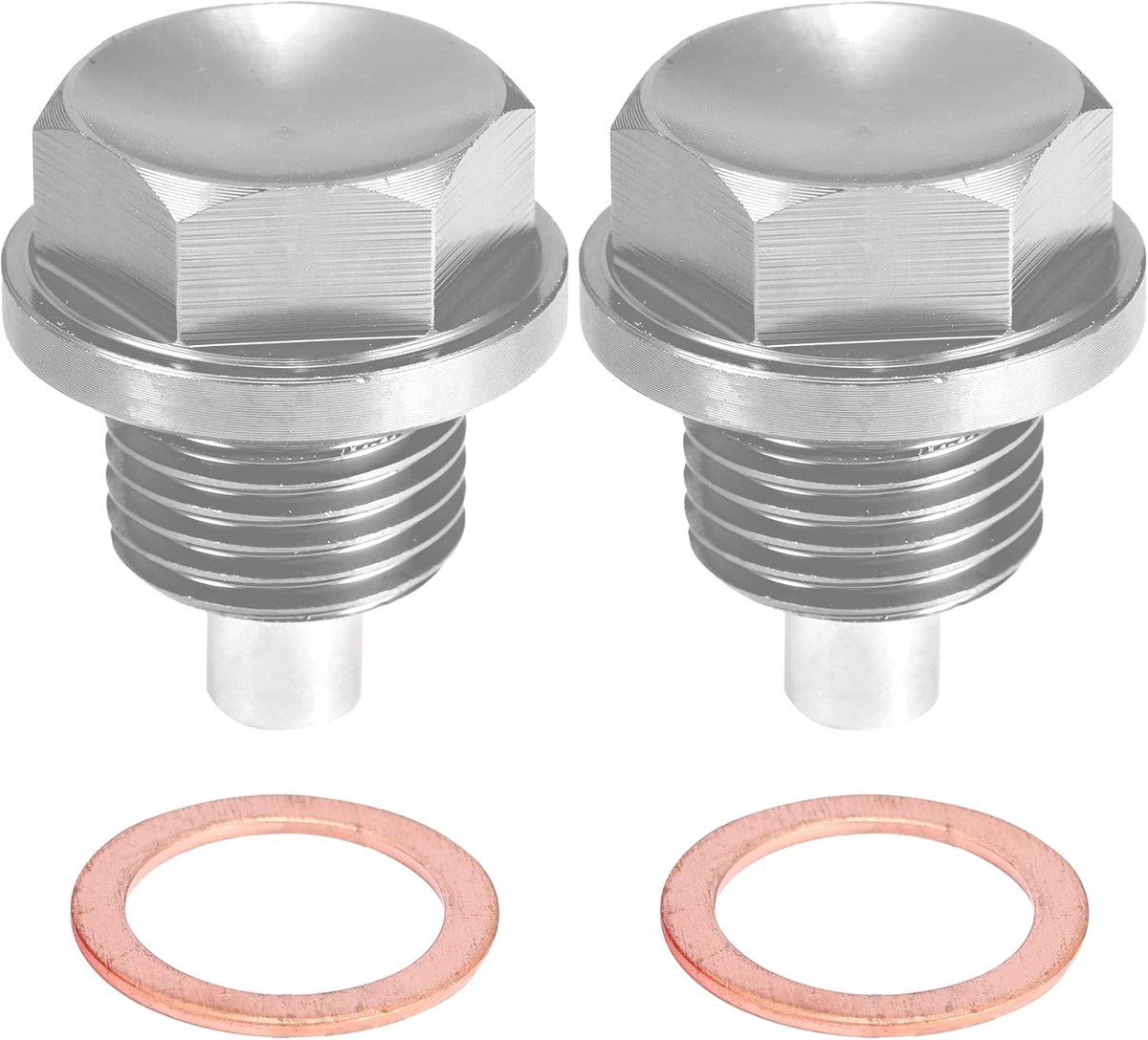A ABSOPRO 2 Set M16x1.5 Oil Drain Plug Aluminum Alloy Silver Tone - ShopVlot