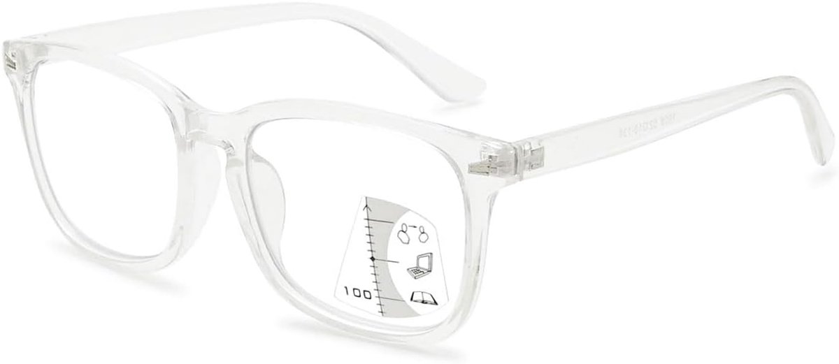 KOOSUFA Glide Vision Glasses, Progressive Multi-Focus Glasses Men and Women, Anti-Blue Light, Classic Reading Aid - ShopVlot
