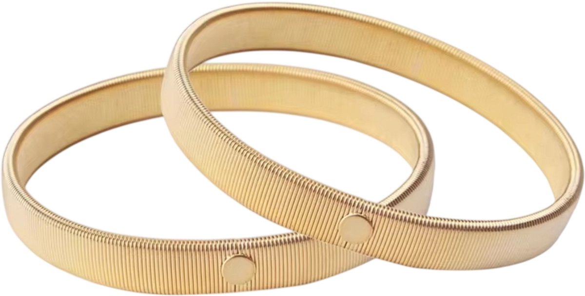Mouwophouders voor Overhemden – Unisex Antislip Mouwbanden, Elastische Stretch Armbanden voor Overhemden en Kledingaccessoires - Goud