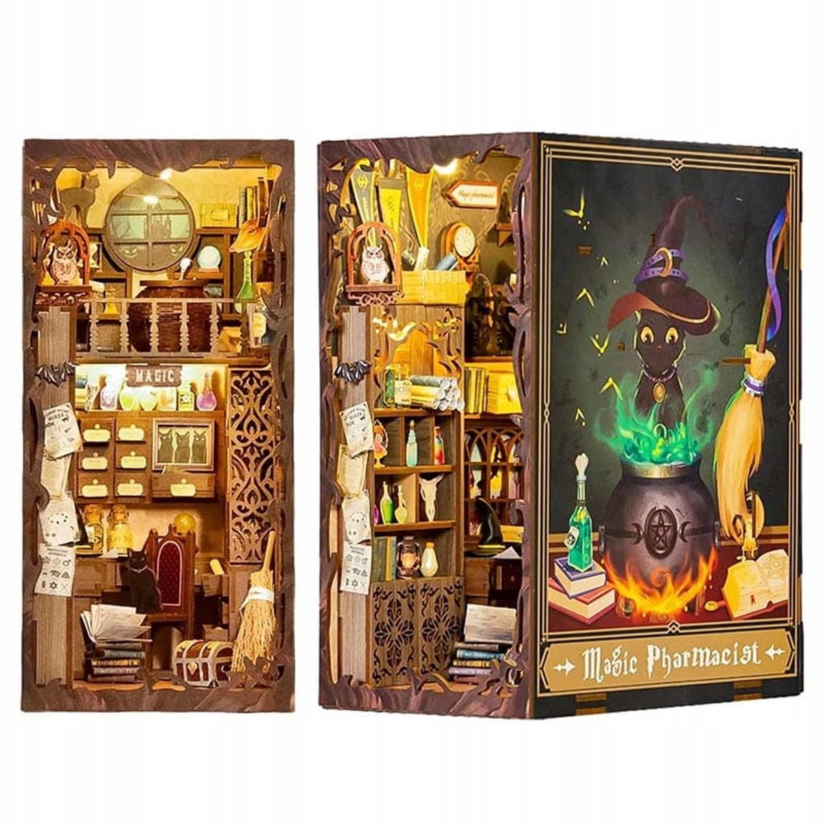 DIY Miniatuur Huisje Alchemist - Boekenkast Decoratie met LED