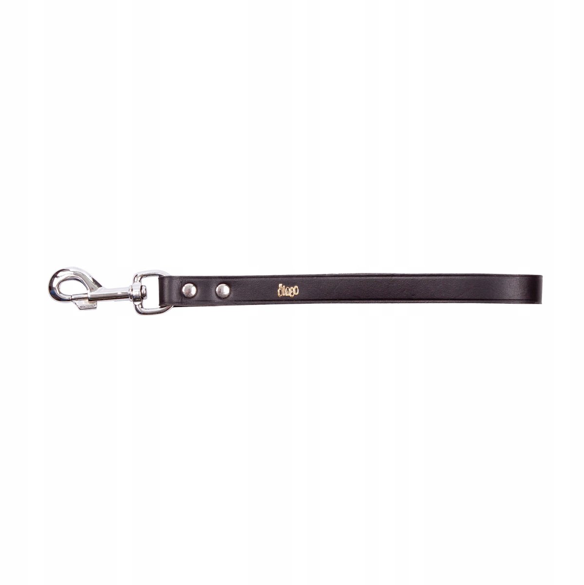 Dingo Classic Leren Hondenhalsband Lus - 2x34 cm - Zwart