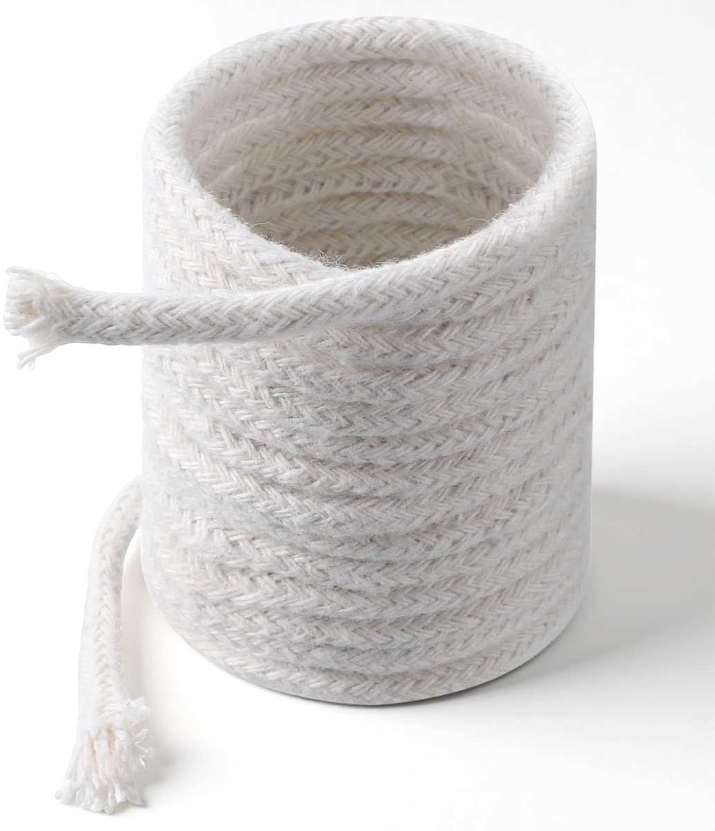 Olielantaarn lonten, 32,8 Ft Ronde Katoenen Olielamp Wicks 4 mm/0,16 inch Gevlochten Katoen Vervanging Wick voor - ShopVlot