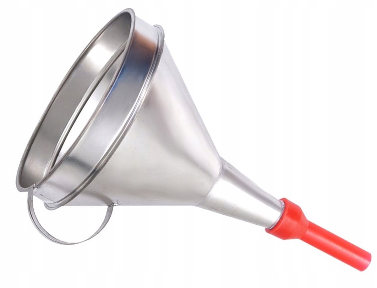 Metalen Brandstof Trechter met Filter en Plastic Tuit