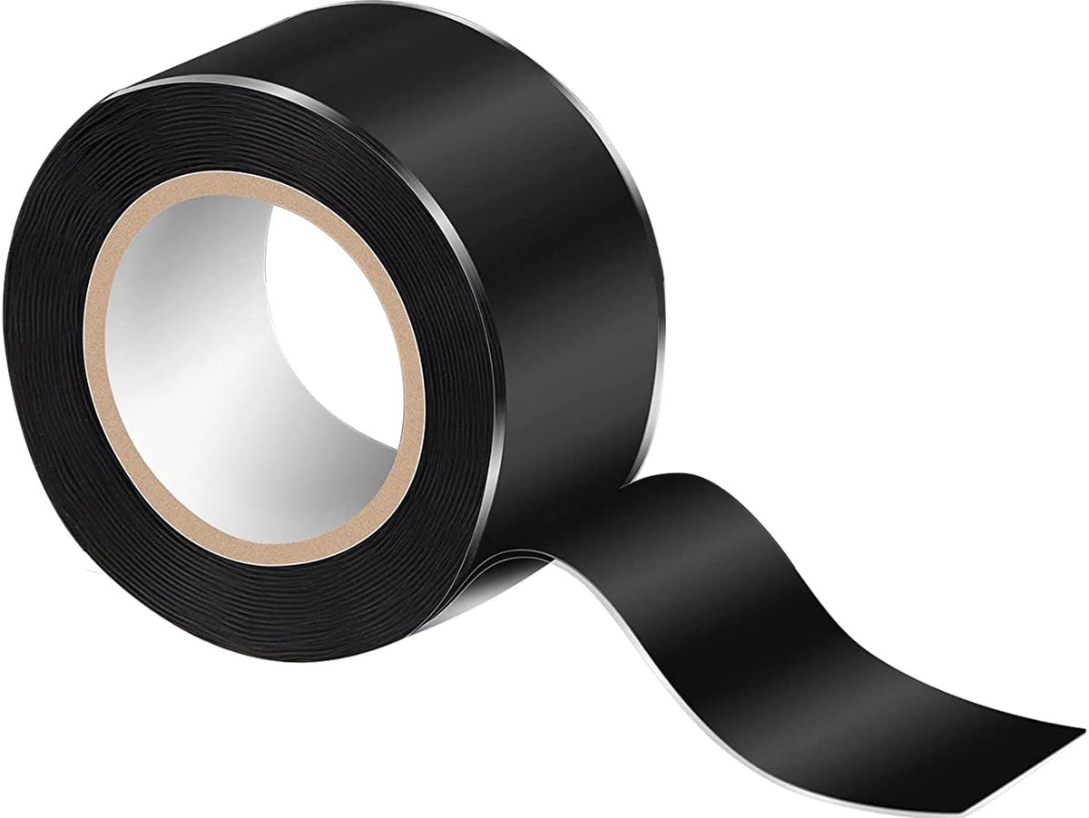 Repair Tape, Adhesive Silicone Tape, Waterproof Insulation Tape, Black, Sealing Tape, 3 m x 2.5 cm, for Plumbing and - ShopVlot