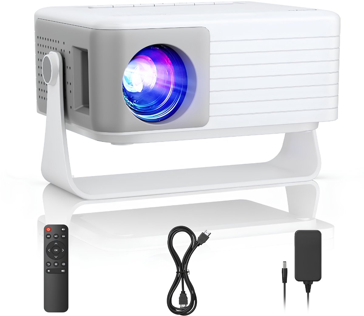 TYR® Mini Beamer - Projector - Beamer - Wit - 12cm x 10cm x 9cm