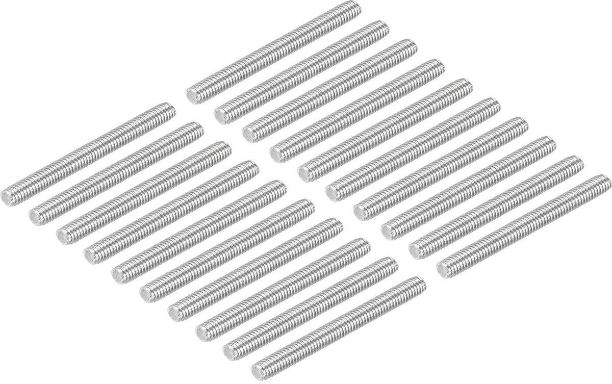 DMiotech 20pcs M4 x 45mm Solid Threaded Rod 304 Stainless Steel Right Hand Threaded Rod Bolts Clamps and U Bolts - ShopVlot