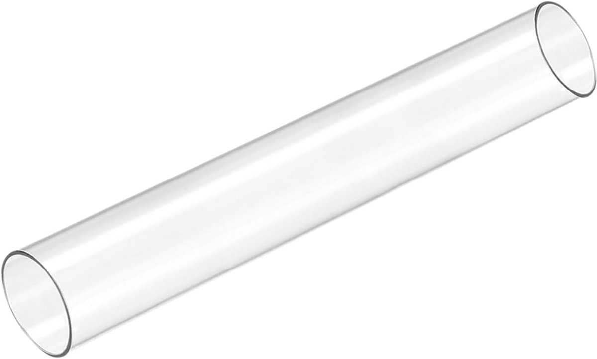DMiotech 9.6" Clear Rigid Plastic Pipe 26mm(1") x 28mm Polycarbonate Tubing Round Tube for Lighting Water Sanitary Ware - ShopVlot
