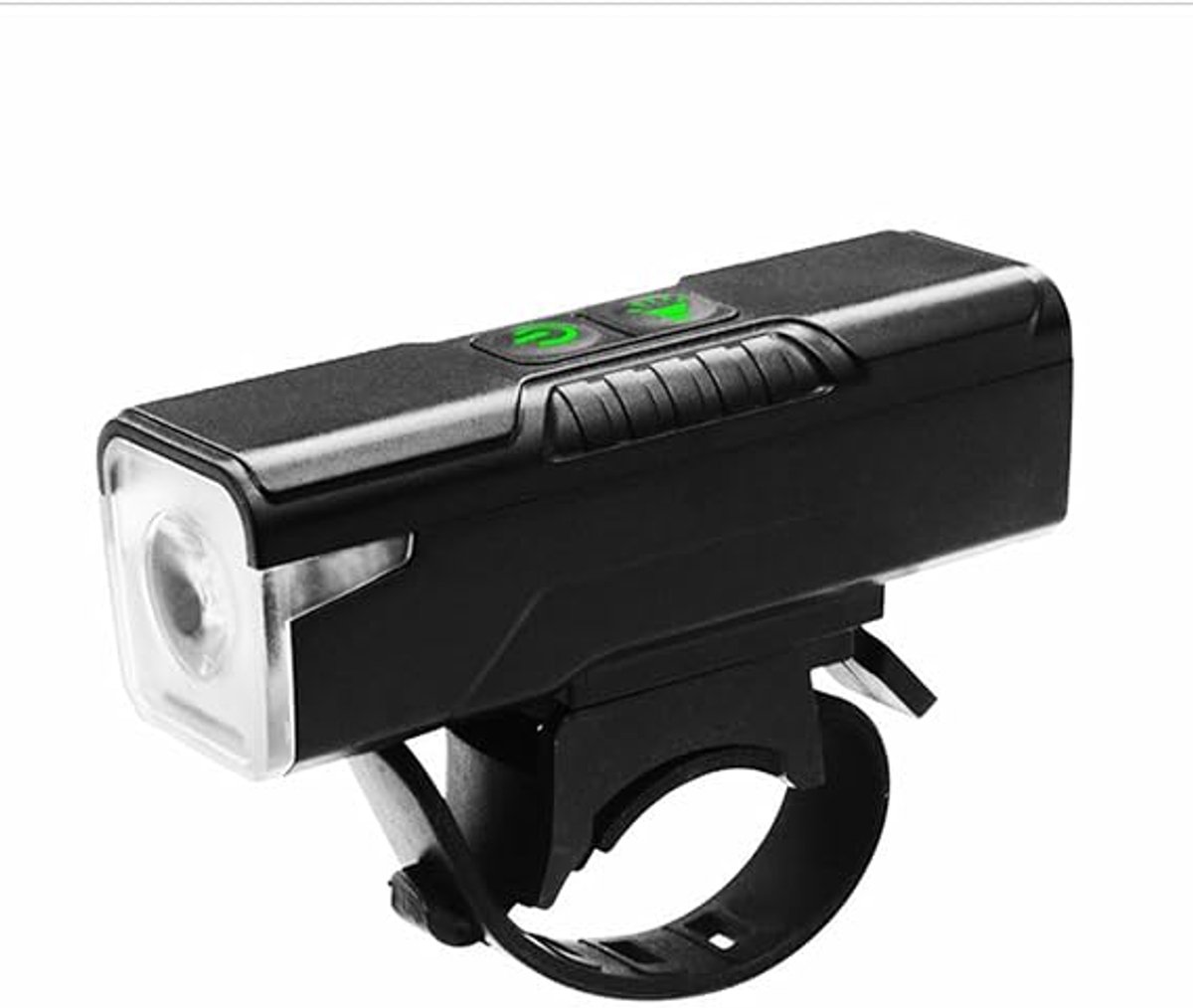 Universele Fietskoplamp met Claxon - Fietsverlichting - Multifunctioneel - Usb - Oplaadbaar - Superheldere Lichtstraal Voor Veiligheid 'S Nachts - Fietslamp - Met Claxon - Waterdichte Fietskoplamp - Zwart - Unisex racefiets en mountainbike