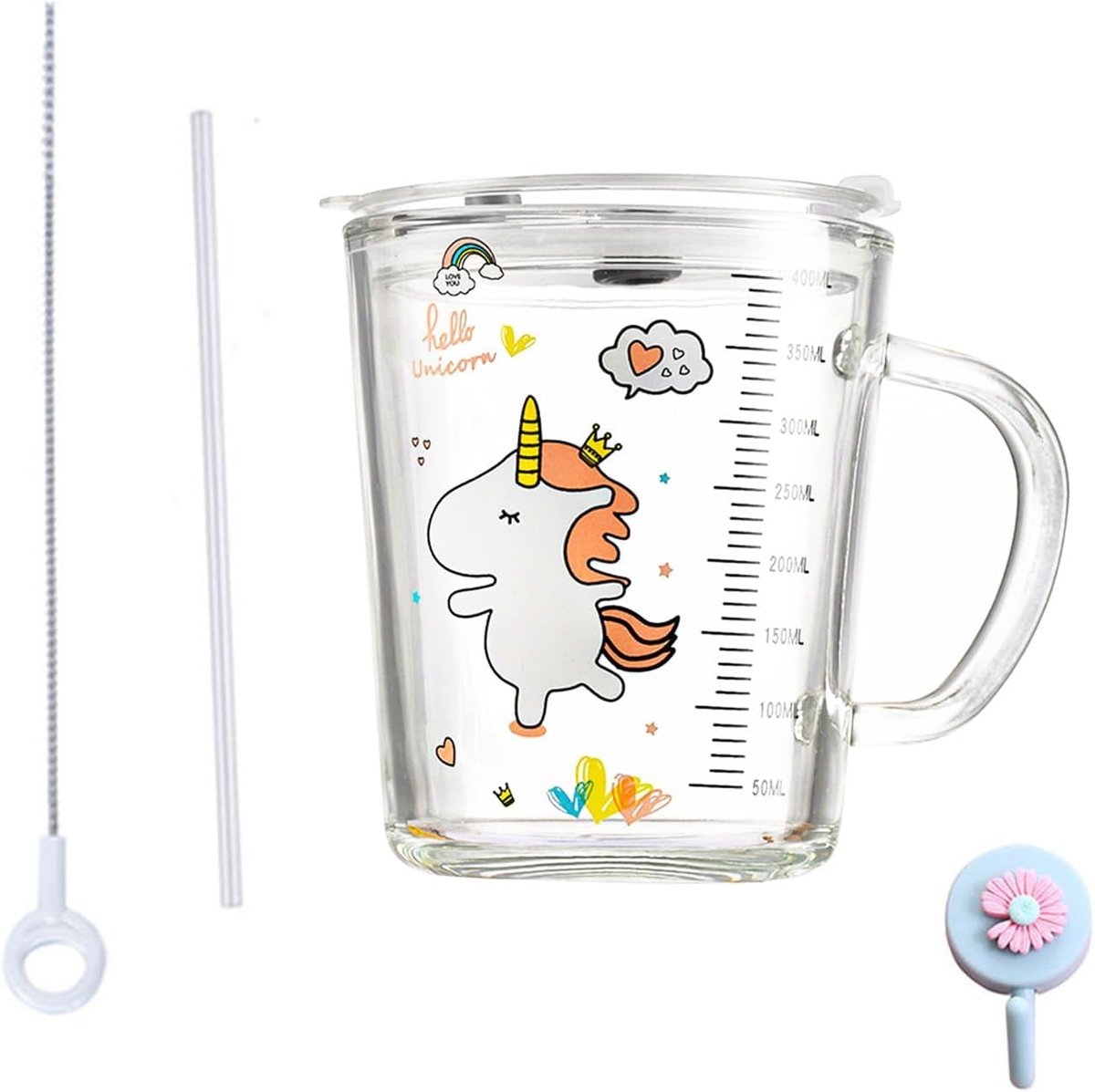 Drinking cup with Straw, Lid, 400 ml - Horse - ShopVlot