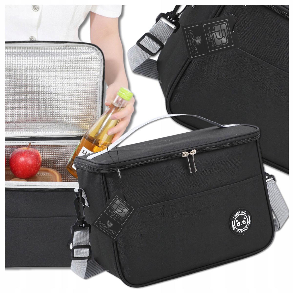 BAD&BAGS Thermische Lunchbox - Grote Geïsoleerde Tas voor Eten