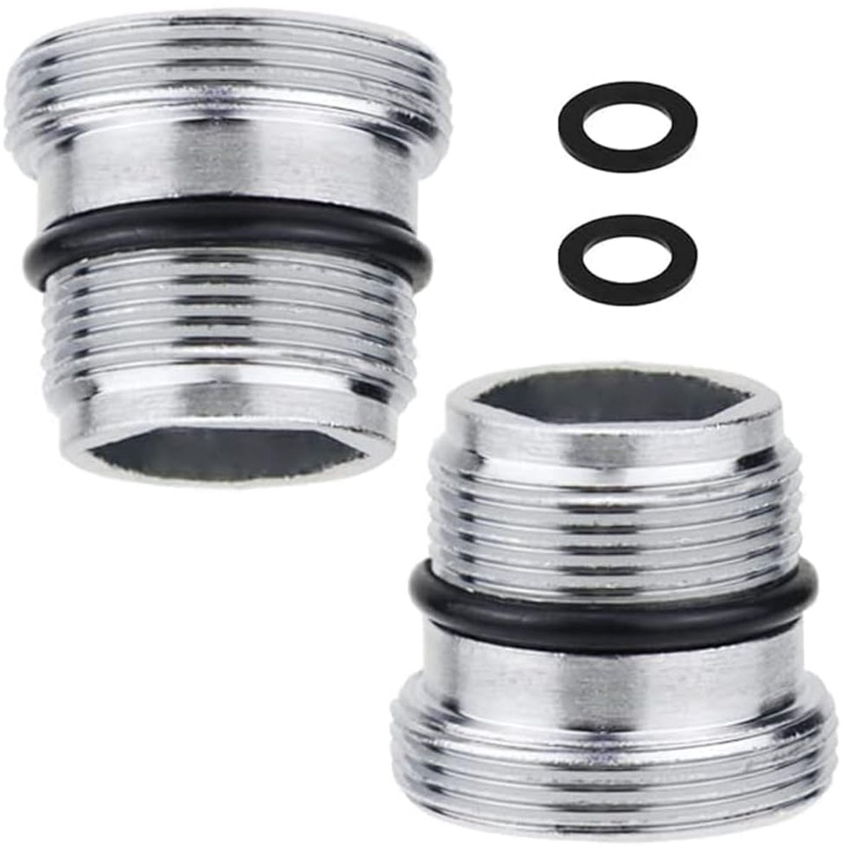 2 Stuks Waterkraan Adapter M18.5 naar M22 Buitenmaat - Messing Verbinder