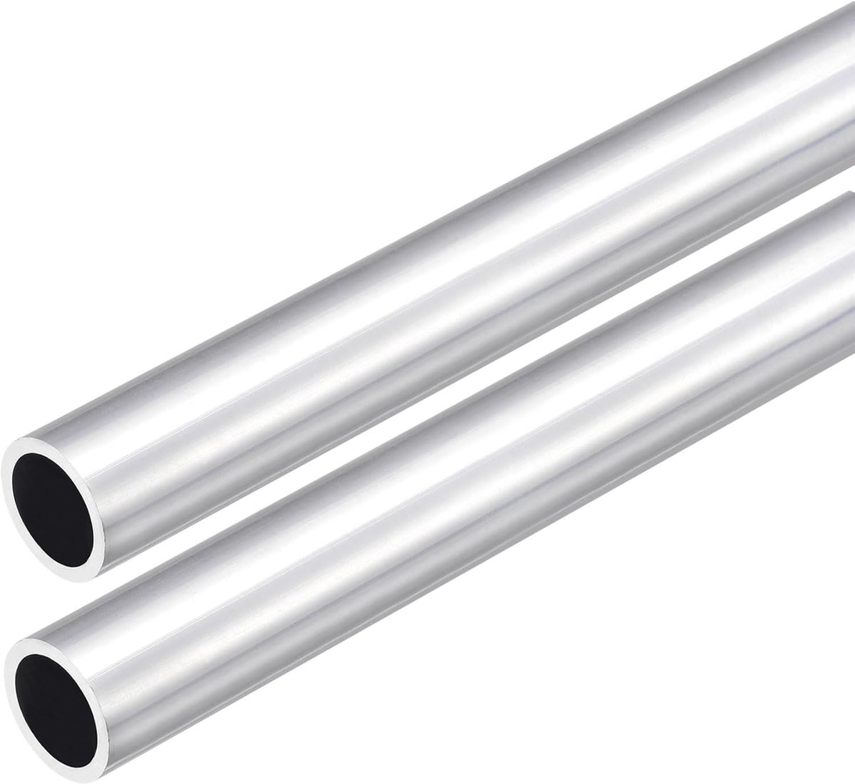 DMiotech 2pcs (19mm OD x 15mm ID) 6063 Aluminum Round Tube 300mm Length Industry Metal Tube for Machinery Frame - ShopVlot