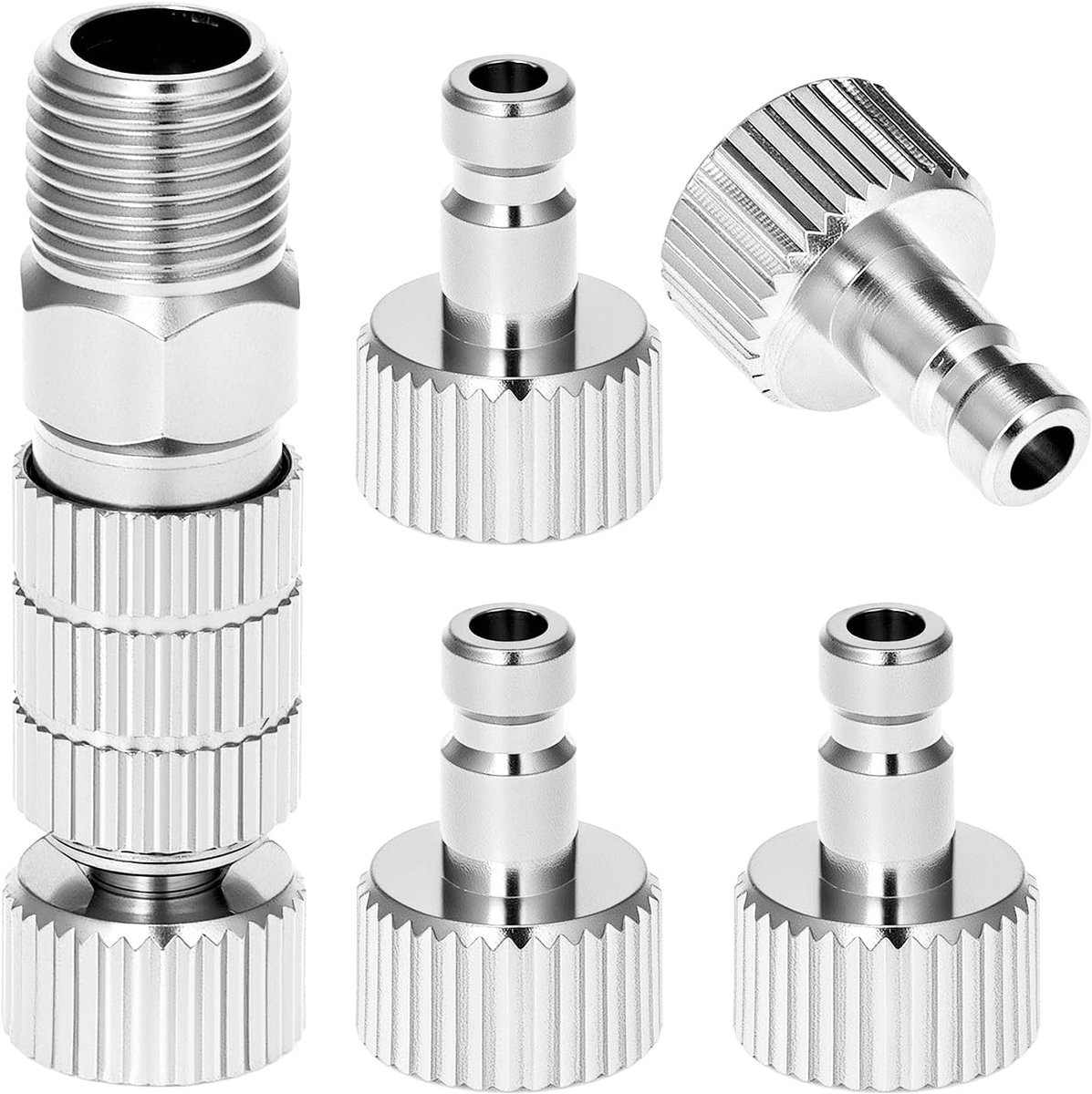 Airbrush adapter 1/8" - 5 stuks - snelle koppeling - eenvoudig te verbinden voor spuitpistolen - ShopVlot