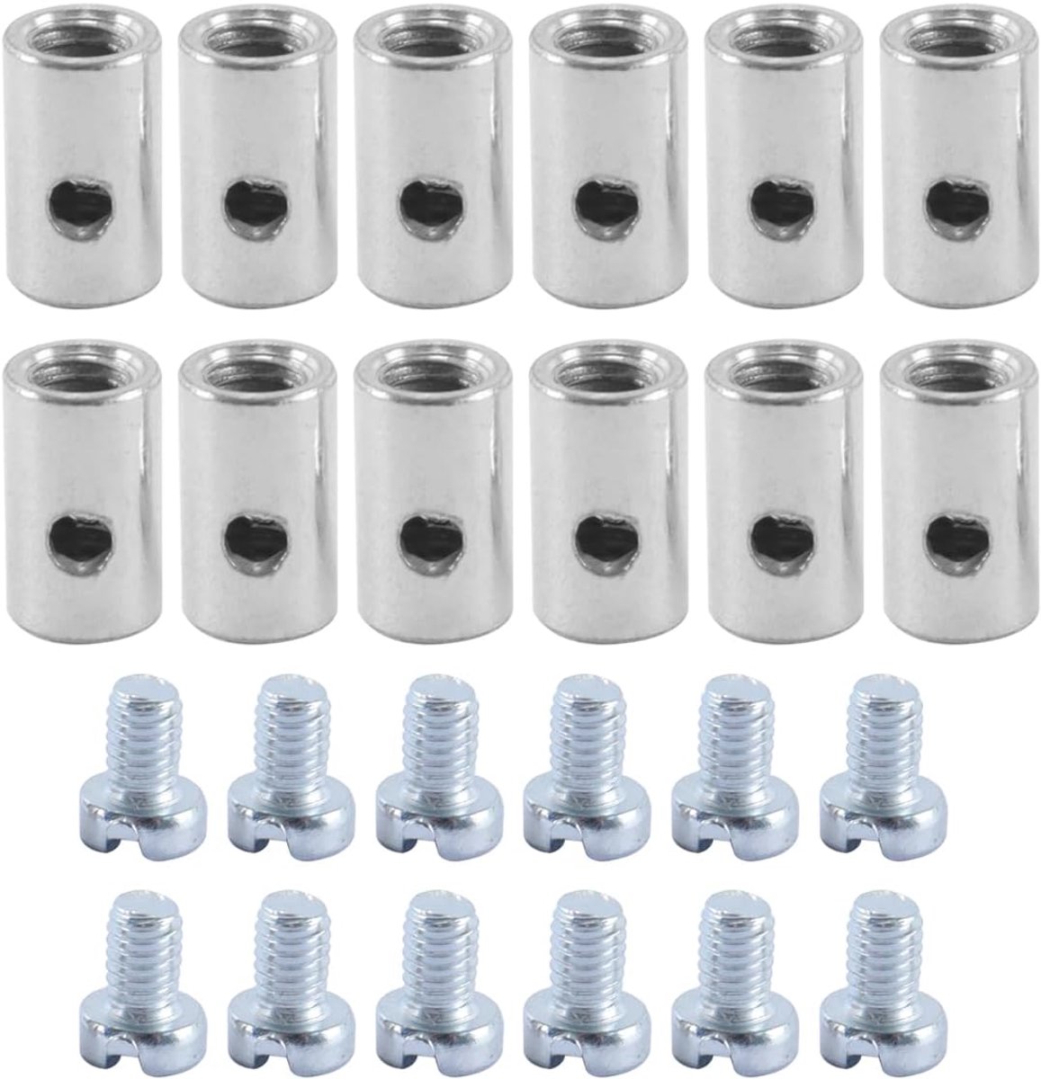 Gaskabelnippel 6 mm - Metalen schroefnippel - Stevige verbinding - Voor motorfiets en scooter - ShopVlot