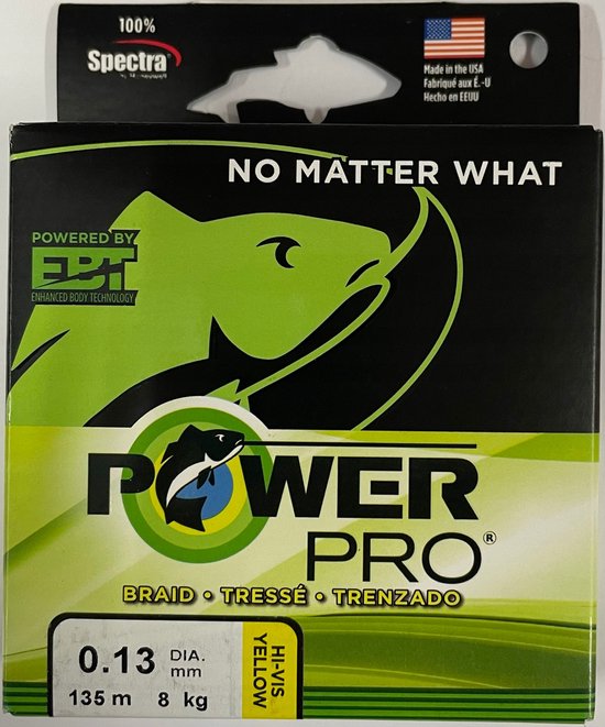 Power Pro Geel - Gevlochten lijn - 0.19 mm - 13 kg - 135 m van Power Pro — afbeelding 3