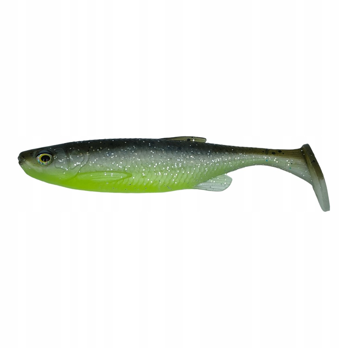 Savage Gear Fat Minnow 13cm Rubberbait - Groen Parel Zilver