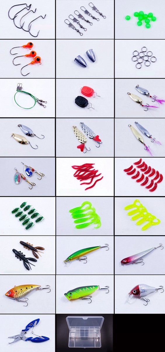 Visset 101 stuks: Wobblers, kunstaas & accessoires voor vissers
