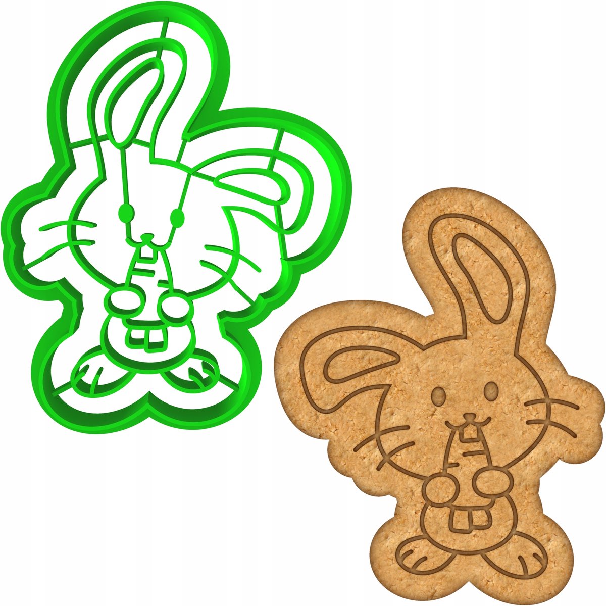 Paas Koekjesvorm Konijn 8cm - Bakvorm voor Koekjes en Peperkoek