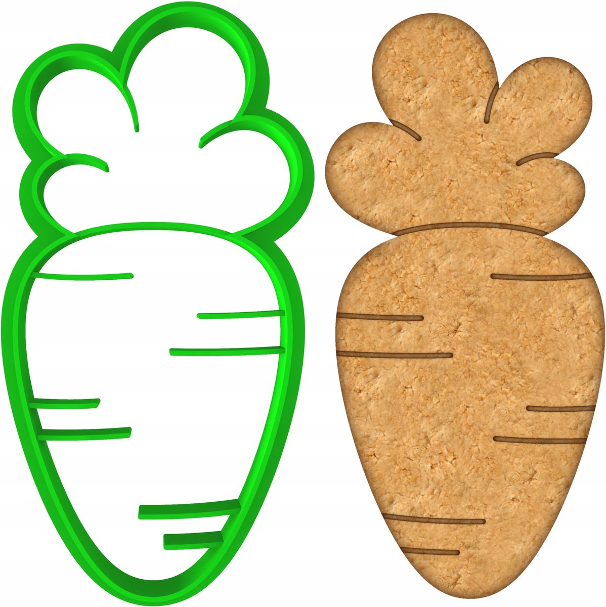 Paas Koekjesvorm Wortel 9cm - Bakvorm voor Koekjes en Peperkoek
