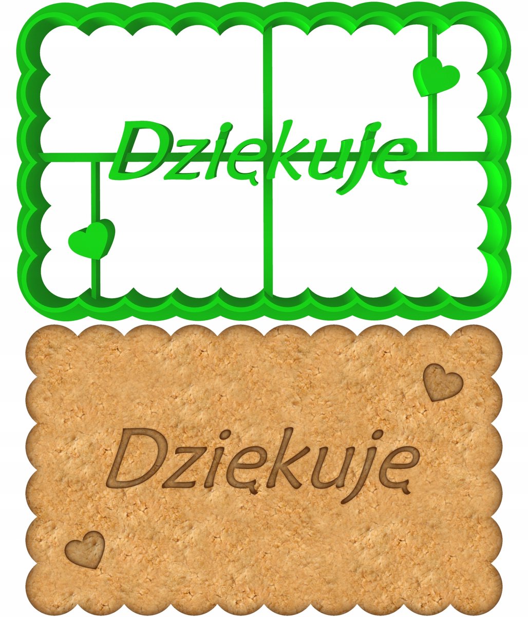 Koekjesvorm "Dankjewel" voor Oma & Opa - 8x5cm PETG