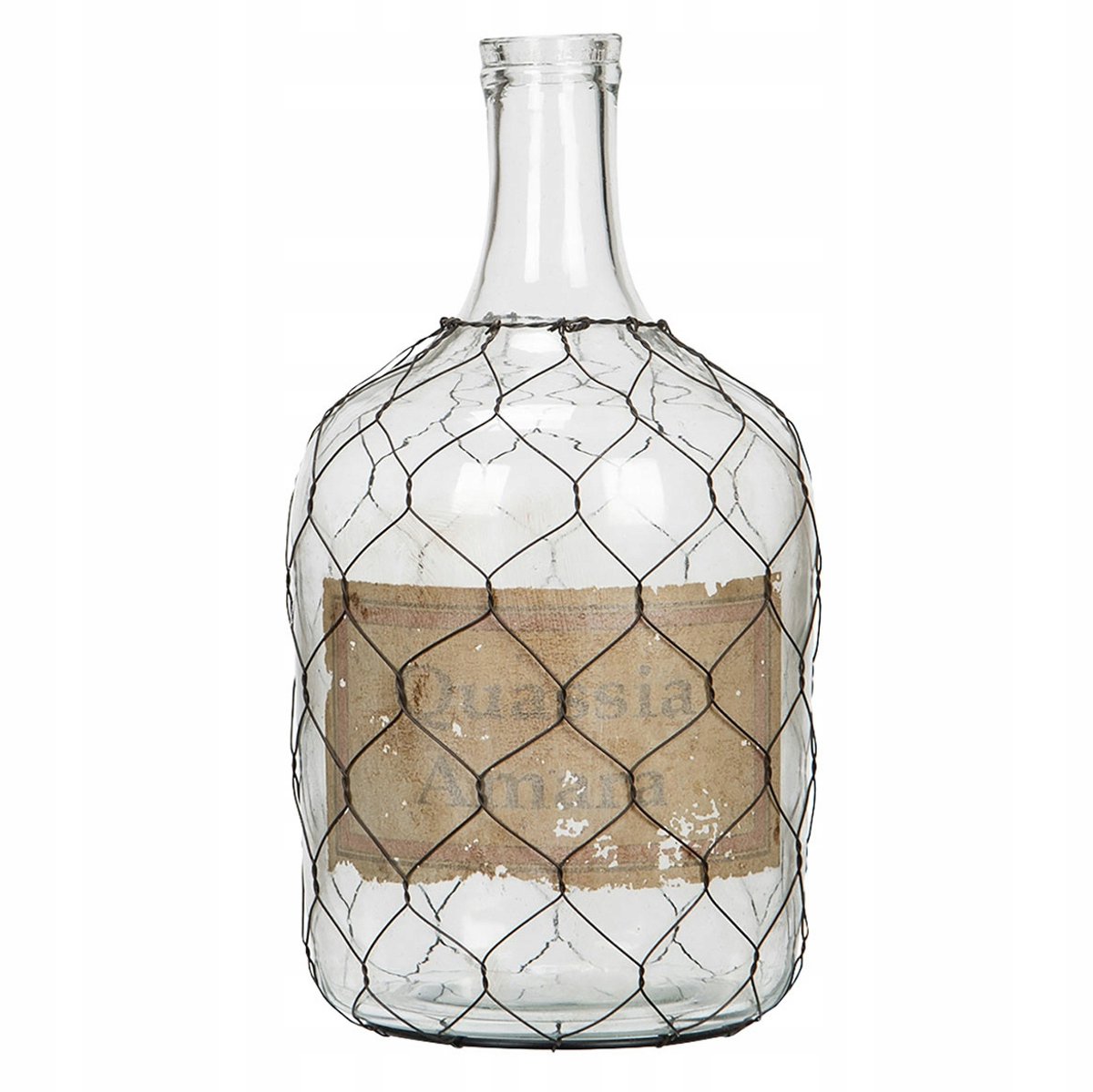 Glazen Fles Vaas Antieklook 25cm Hoog