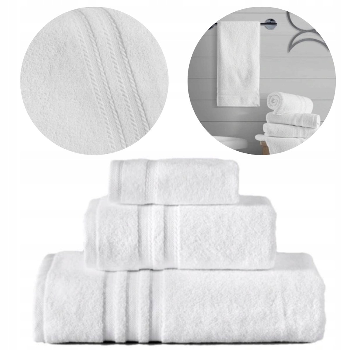20x Luxe Hotel Handdoeken Wit 30x30cm 550gsm 100% Katoen