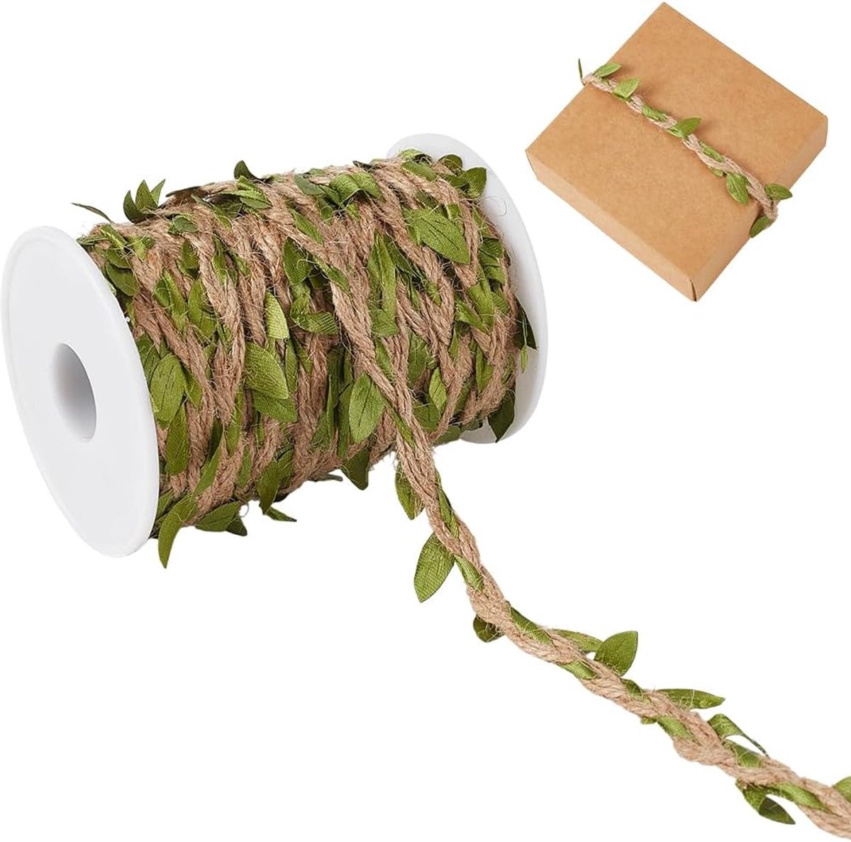 Jute blad lint touw 20 m - 15 mm breed - duurzaam materiaal - perfect voor rustieke decoraties - ShopVlot