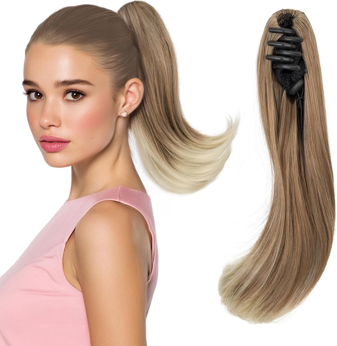 Ponytail Haarstuk 30CM - Krullend Synthetisch - Hittebestendig - Natuurlijke Look - ShopVlot
