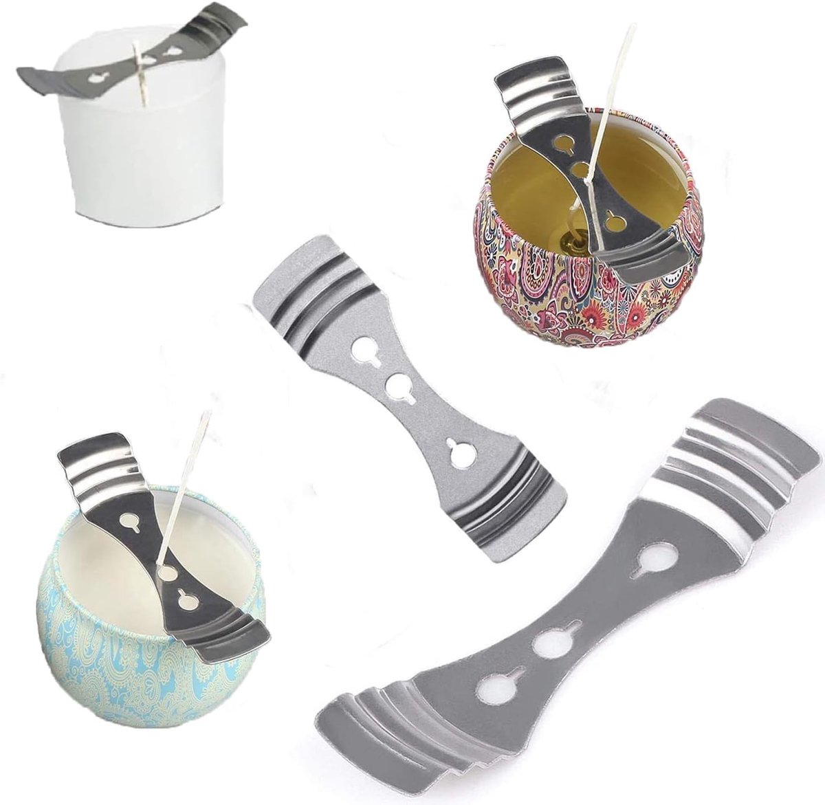 Candle Wick Holder 20pcs - Metalen Kaarskern Centering Device - Houdt de lont in het midden - ShopVlot