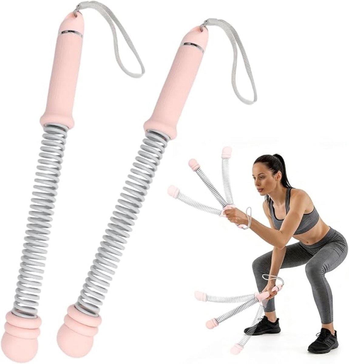 sans marque Battle Rope Oefentouw - Draadloos Fitnessapparaat voor HIIT-workouts - Robuust en Stil - Verstelbaar