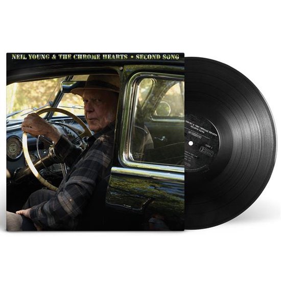 Neil Young & The Chrome Hearts - Second Song vinylplaat met opdruk.