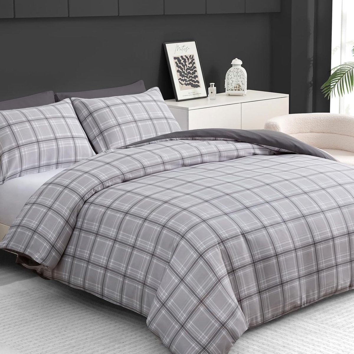 Dekbedovertrekset 135 x 200 cm - geborsteld microvezel - hypoallergeen - comfortabel voor alle seizoenen - ShopVlot