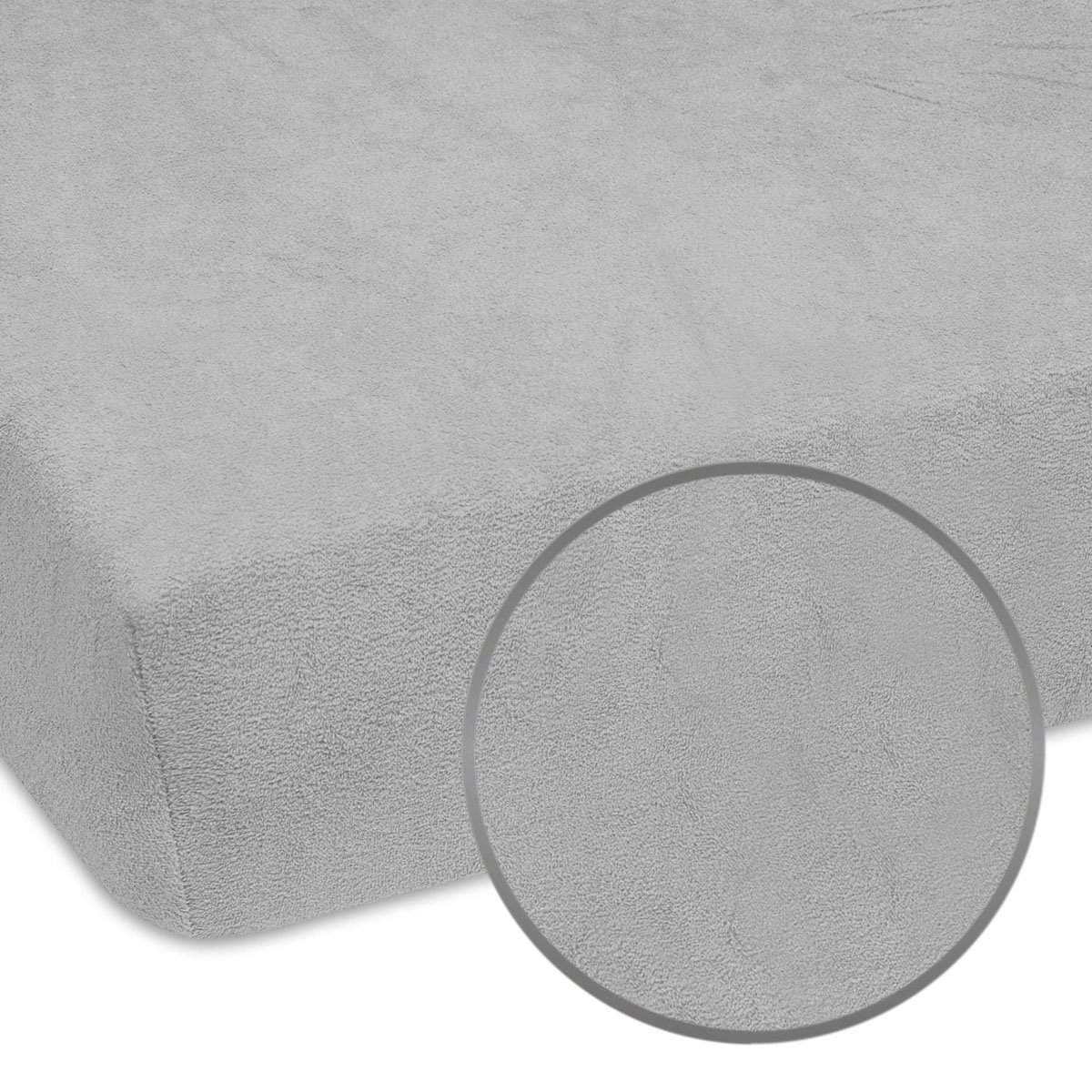 Merkloos Frotte Hoeslaken 90x190 cm - Grijs, Comfortabel & Onderhoudsvriendelijk