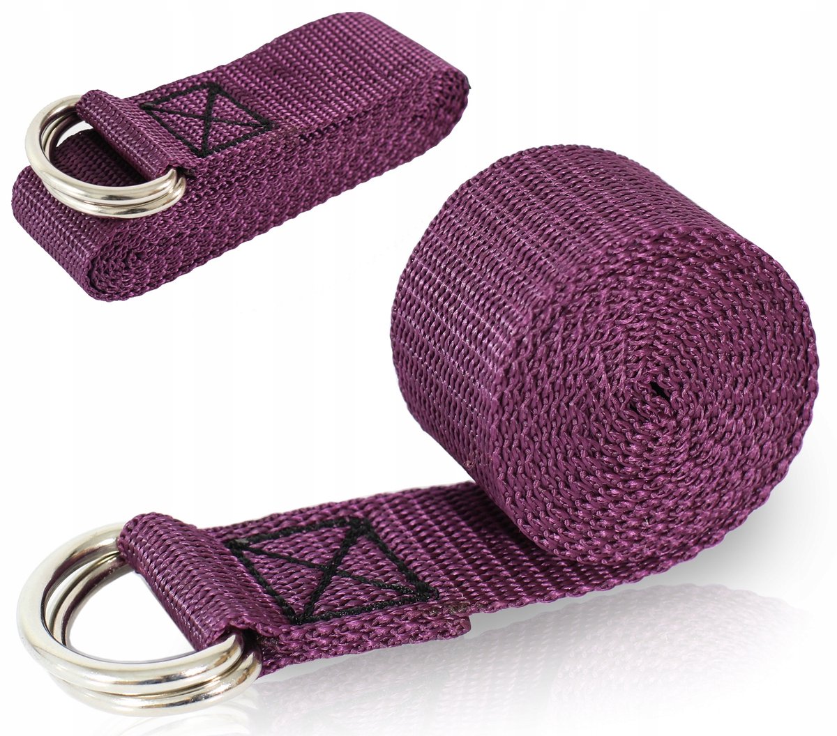 Sterke Yoga Oefenband 183cm met Dubbele Gesp - Paars