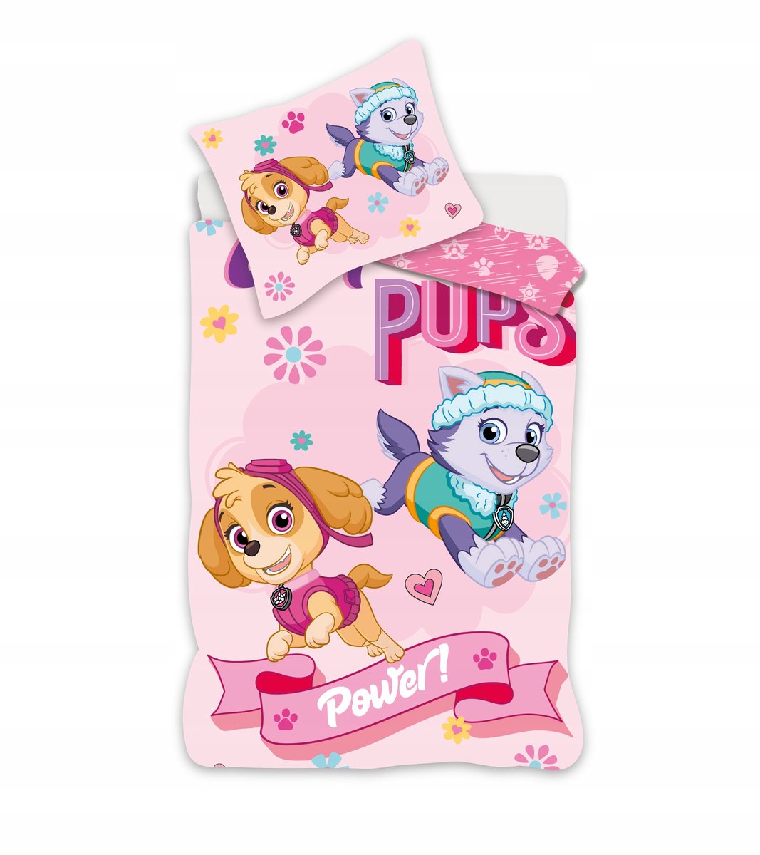 Paw Patrol Kinderbeddengoed Katoen 140x200 cm - Roze