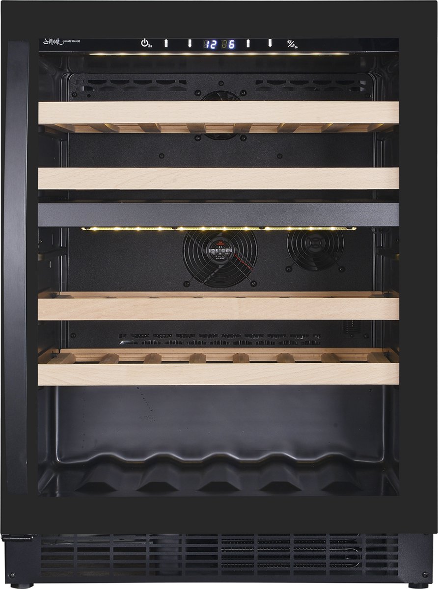 Wine Klima D46T-OB73 - Greep - Wijnklimaatkast - Onderbouw - 2-Zones - 39 flessen