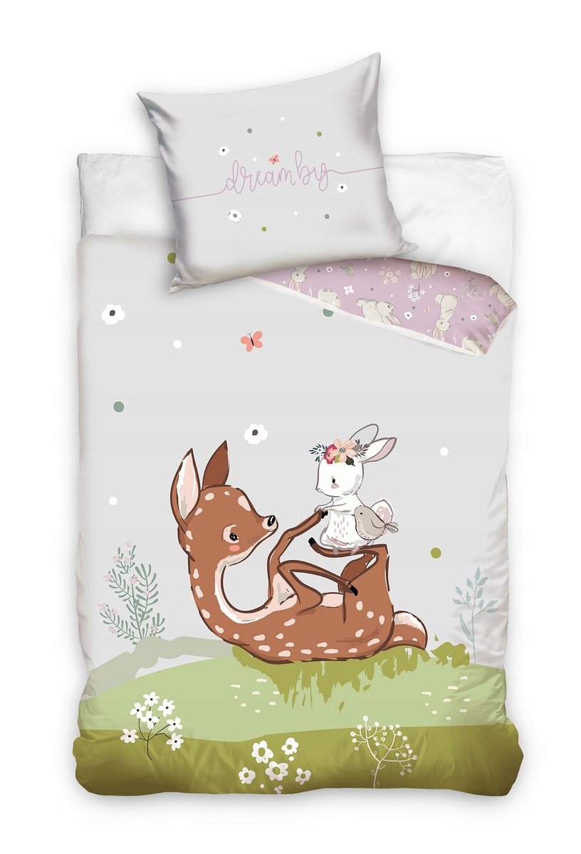 Dekoratief Kinderbeddengoed Konijn 160x200 cm - 100% Katoen