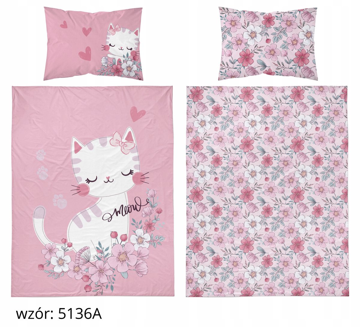 Kinderledikant set 100x135 cm, 100% katoen, met rits