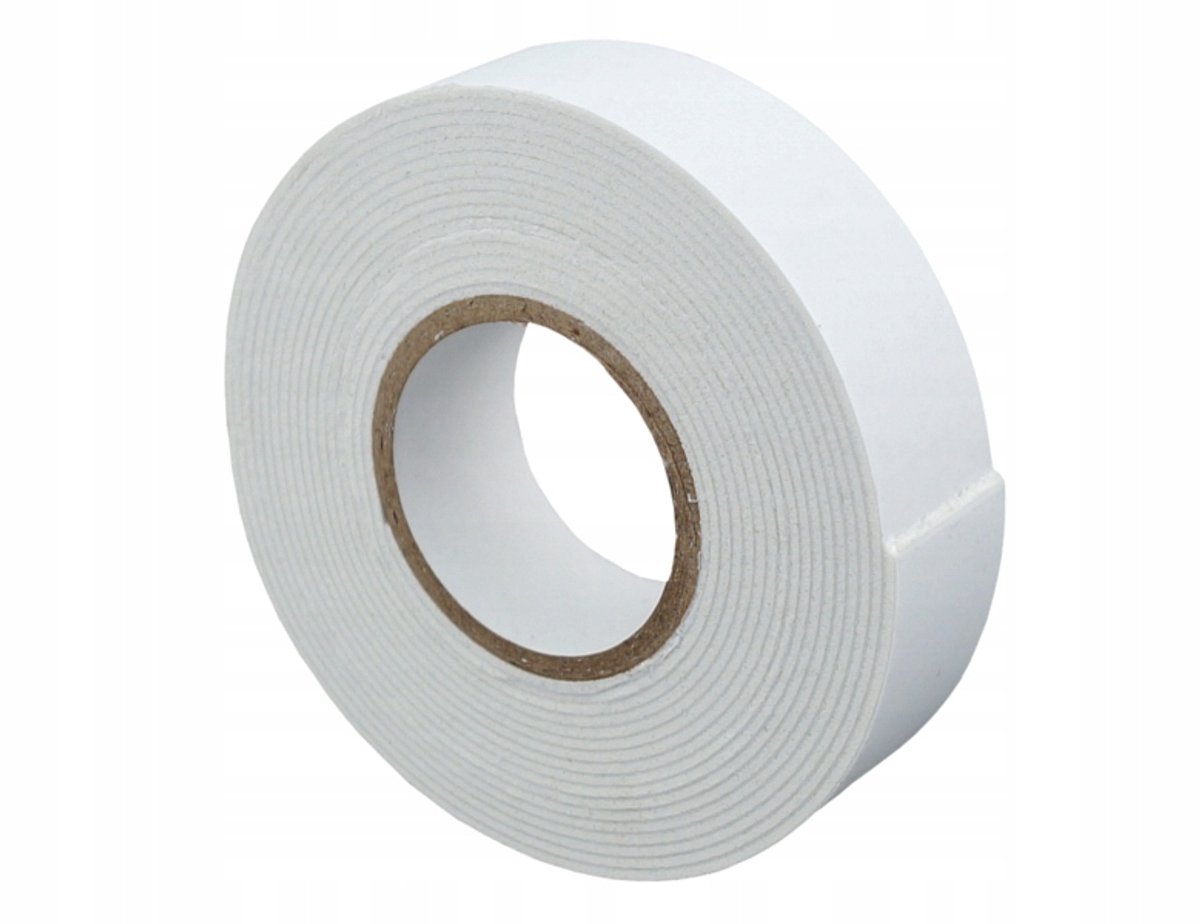 Dubbelzijdige Schuimtape 1mm x 19mm x 5m Wit