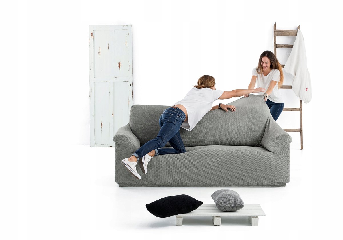 Elastische Relax Fauteuilhoes Milan Crème - Beschermhoes