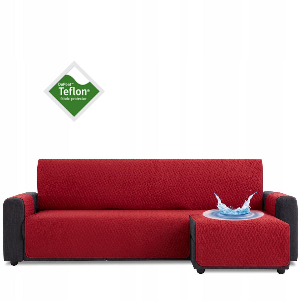 Waterdichte bankhoes hoekbank beschermhoes teflon rood 200 cm