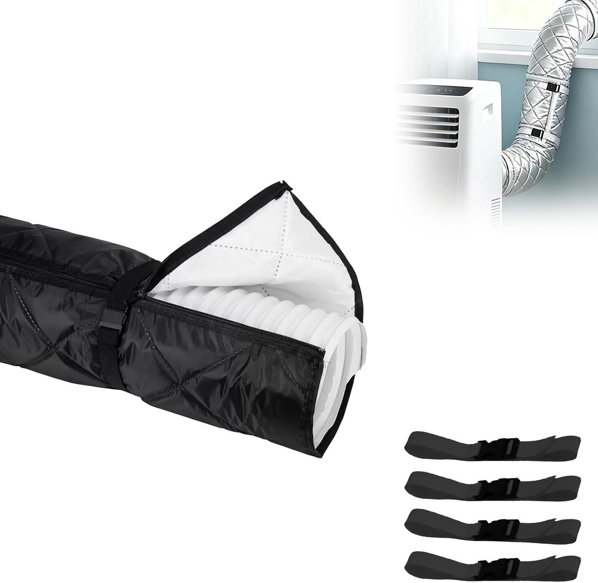Isolatie afvoerslang airconditioning 150 x 50 cm - isolatiemateriaal - energiebesparend - verbeterde koelprestaties - ShopVlot