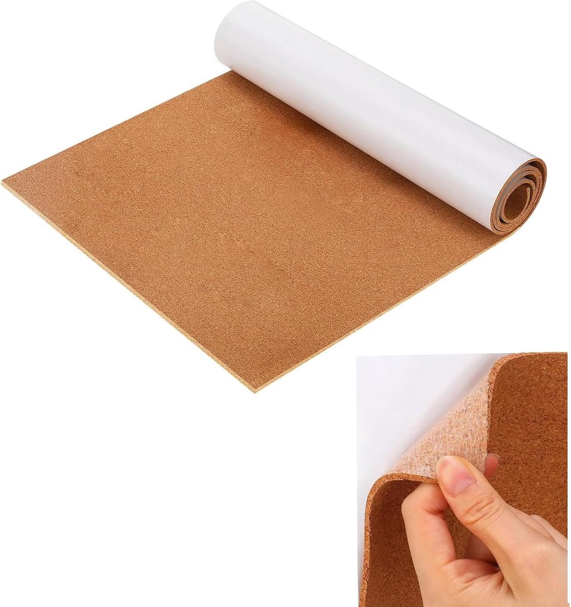 Kurkbord 300 x 40 cm - zelfklevend - 1 mm dik - ideaal voor wanddecoratie - ShopVlot