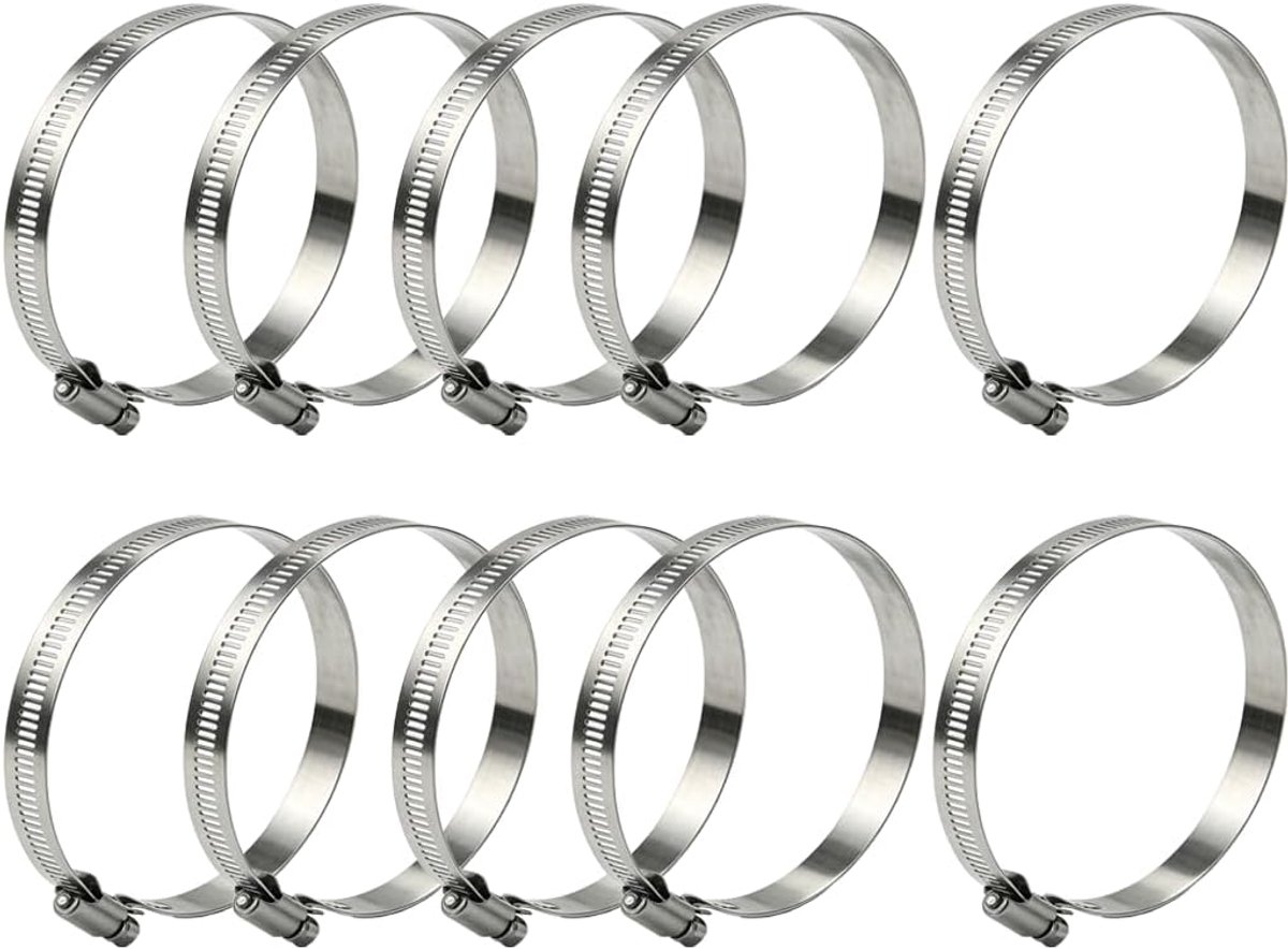 Slangklemmen 10-16 mm - roestvrij staal 304 - slotloos schroefontwerp - betrouwbare bevestiging - ShopVlot