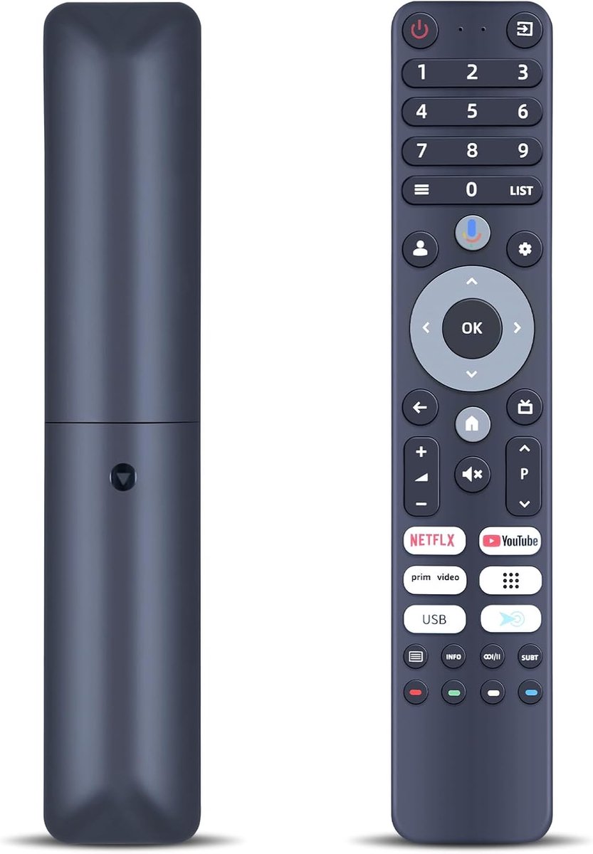Vervangende afstandsbediening spraakbediening - voor CHIQ Android TV QM9G, QN9G-serie - gebruiksklaar zonder programmeren