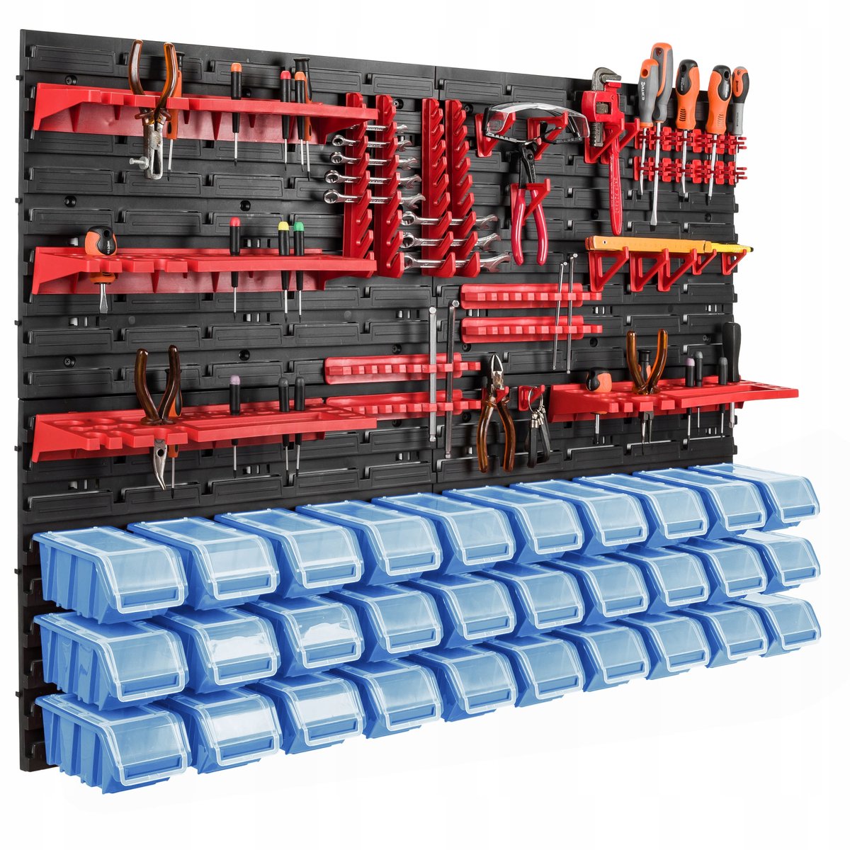 Werkplaats Gereedschapspaneel 115x78 cm met 30 Bakken