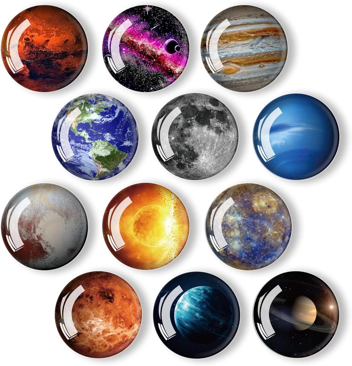 Koelkastmagneten 30 mm - kleurrijk en rond - leuk voor kinderen - ideaal voor foto's en whiteboards - ShopVlot